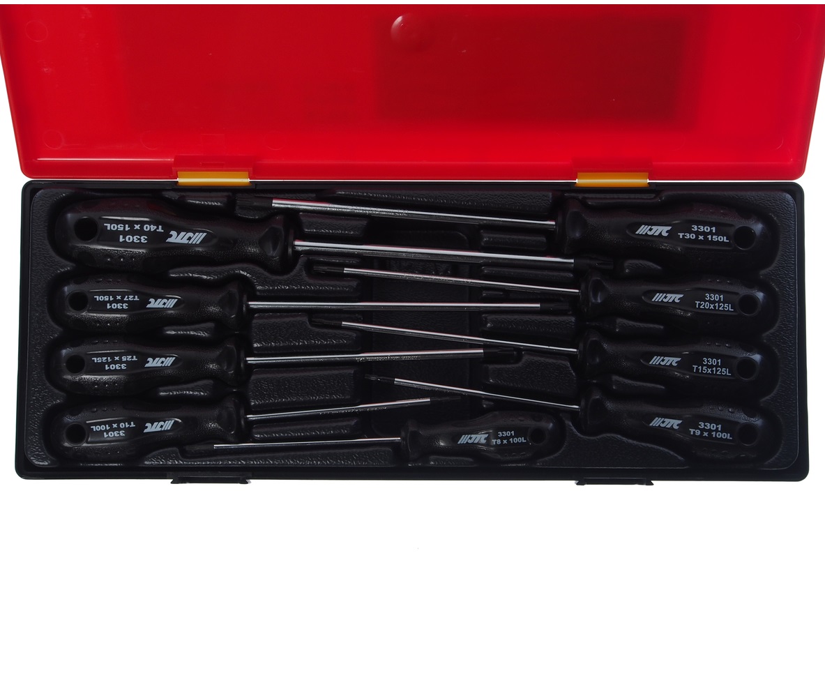 НАБОР ОТВЕРТОК TORX T8-T40 В КЕЙСЕ 9 ПРЕДМЕТОВ В КЕЙСЕ JTC-K7091 